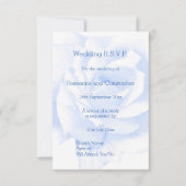 Cartons Réponse Rose Design Mariage couleur bleu (Devant)