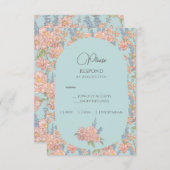 Cartons Réponse Rose et bleu shabby chic (Devant / Derrière)