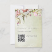 Cartons Réponse Rose et lys délicats modernes rose et vert (Dos)
