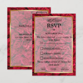 Cartons Réponse Rose Floral musulman mariage musulman (Devant / Derrière)