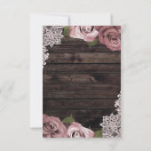 Cartons Réponse Rose florale rose poussiéreux Rustique Bois et den (Dos)