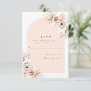 Cartons Réponse Rose Gold Boho Beach Mariage