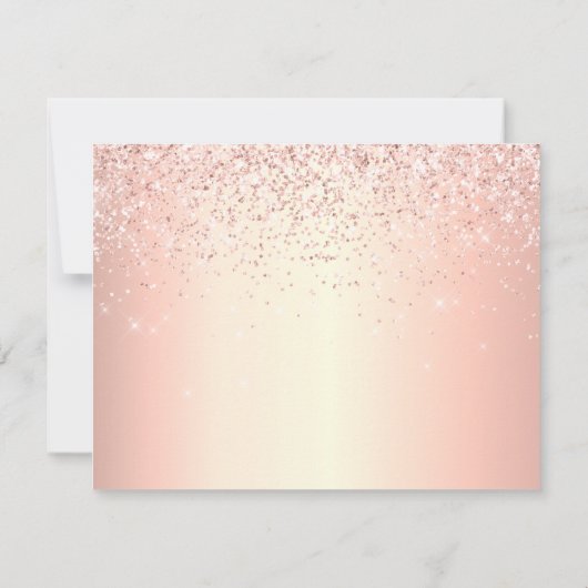 Cartons Réponse Rose Gold Faux Parties scintillant Sparkle (Dos)