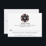 Cartons Réponse Rose Gold Monogram Poker Chip Casino Mariage<br><div class="desc">Célébrez dans le style avec ces cartes de réponse mariage à thème casino tendance. Le design est facile à personnaliser avec votre propre libellé et votre famille et vos amis seront ravis quand ils recevront ces fabuleux RSVP mariages.</div>