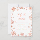 Cartons Réponse Rose Gold Snowflakes hiver (Devant)