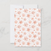 Cartons Réponse Rose Gold Snowflakes hiver (Dos)