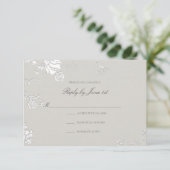 Cartons Réponse Rose Ivory Sonnet Formel Classique Mariage Éthéré (Debout devant)