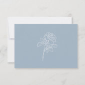 Cartons Réponse Rose Mariage moderne Dusty Blue (Dos)