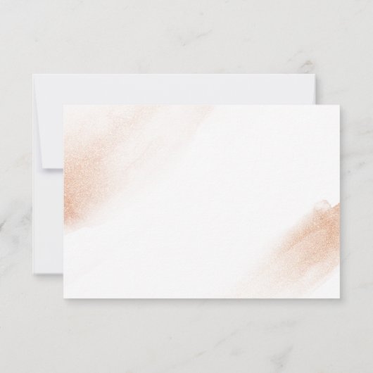 Cartons Réponse *~* Rose moderne Gold Mariage Abstrait Inviter RSV (Dos)