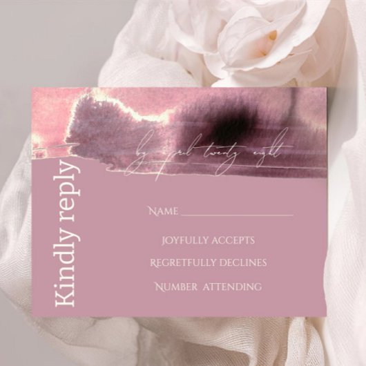 Cartons Réponse Rose moderne, simple, Mauve Dusty