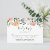 Cartons Réponse Rose pivoines Jardin Floral verdure Mariage (Debout devant)