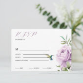 Cartons Réponse Rose pourpre et colibri (Debout devant)