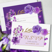 Rose Pourpre et Feuille d'Or Quinceanera