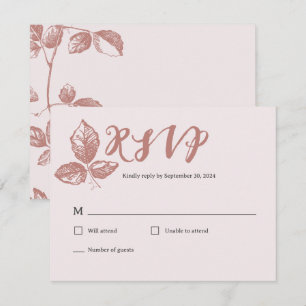 Cartons Réponse Rose Poussiéreuse Rustique Floral Fantaisiste
