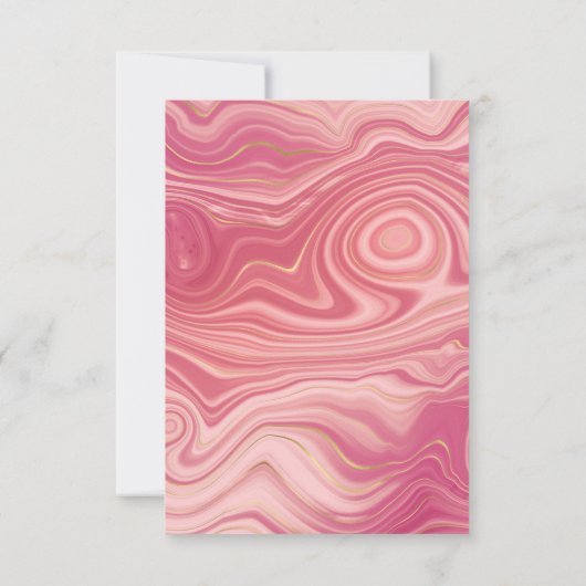 Cartons Réponse Rose Quartz et Blush Strata Agate Mariage en pierr (Dos)