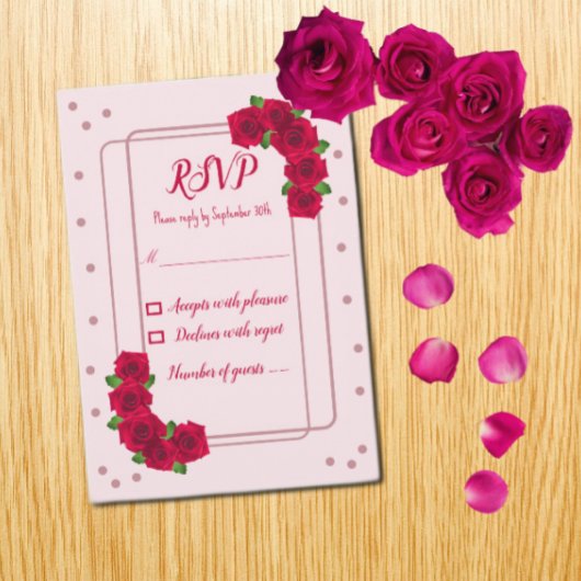 Cartons Réponse Rose Quinceañera