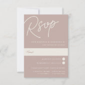 Cartons Réponse Rose Taupe | Script Watermark Meal Choix (Devant)