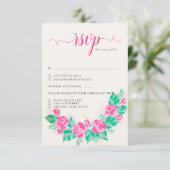 Cartons Réponse Rose Vert Rose Pétales Fleurs Jardin Mariage (Debout devant)