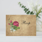 Cartons Réponse Rose Vintage élégant, Magenta/Brown (Debout devant)