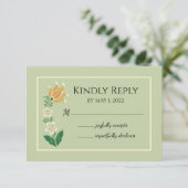 Cartons Réponse Rosemaling vert et or (Debout devant)