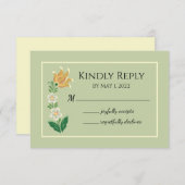 Cartons Réponse Rosemaling vert et or (Devant / Derrière)