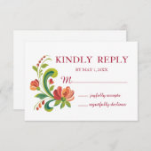 Cartons Réponse Roseming rouge et rose (Devant / Derrière)