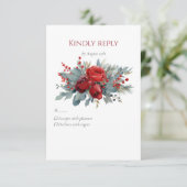 Cartons Réponse Roses aquarelles Bourgogne & blush (Debout devant)