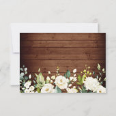 Cartons Réponse Roses blanches Lanterne verte Bois rustique (Dos)