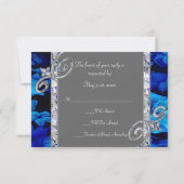 Cartons Réponse Roses Bleus brillants et Mariage Diamants CST2 (Dos)