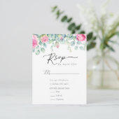 Cartons Réponse Roses de l'eucalyptus | Elegant Boho Greenery Mari (Debout devant)