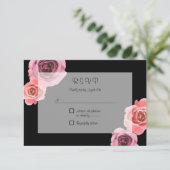 Cartons Réponse Roses de printemps gras rose et violet (Debout devant)