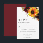 Cartons Réponse Roses de tournesol Rustic Automne Mariage de repas<br><div class="desc">Carte RSVP de mariage à fleurs de tournesol avec un bouquet rustique avec des tournesols aquarellés,  une rose rouge,  une fleur violette et de la verdure. Cette carte de réponse élégante permet aux clients d'indiquer leur choix de repas et est idéale pour un mariage à thème boho à l'automne/automne.</div>