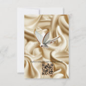 Cartons Réponse Roses d'or blanc, soie de champagne et papillons (Dos)