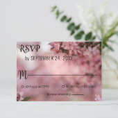 Cartons Réponse Roses roses botaniques fleurs chic mariage (Debout devant)