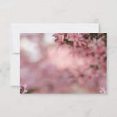 Cartons Réponse Roses roses botaniques fleurs chic mariage (Dos)