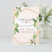 Cartons Réponse Roses roses sur cadre (Debout devant)