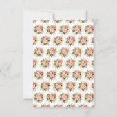 Cartons Réponse Roses rouges corail avec feuillage (Dos)