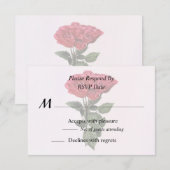 Cartons Réponse Roses Rouges et Feuilles (Devant / Derrière)