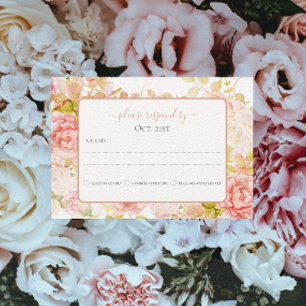 Cartons Réponse Roses Vintages florales roses traditionnelles