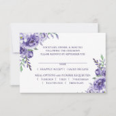 Cartons Réponse Roses violets | Elégant choix de l'arbre d'aquarel (Devant)