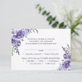 Cartons Réponse Roses violets | Elégant choix de l'arbre d'aquarel (Debout devant)