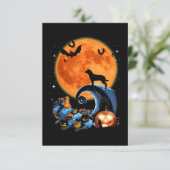 Cartons Réponse rottweiler chien lune citrouille halloween costume (Debout devant)