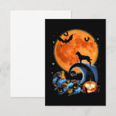 Cartons Réponse rottweiler chien lune citrouille halloween costume (Devant / Derrière)