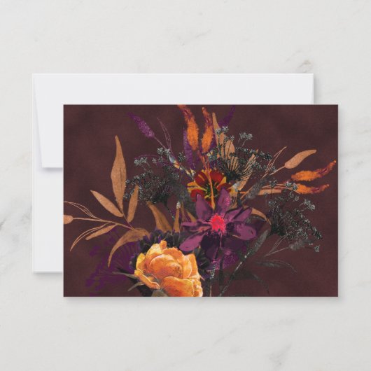 Cartons Réponse Rouge Bourgogne Rustique Orange Violet Automne (Dos)