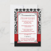 Cartons Réponse Rouge, Noir, Damas blanc, Coeurs d'amour (Dos)