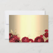 Cartons Réponse Rouge Roses Or (Dos)