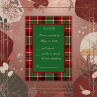 rouge vert noir écossais celtique tartan mariage