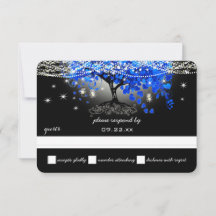 Royal Blue Heart Leaf Tree Mason Jar sur noir