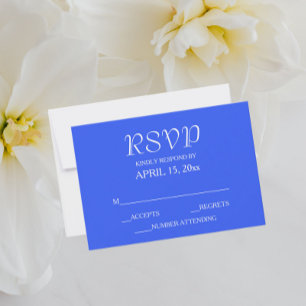 Cartons Réponse Royal Blue Simple Style Mariage