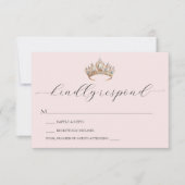 Cartons Réponse Royal Princess Crown Girl Birthday Party (Devant)